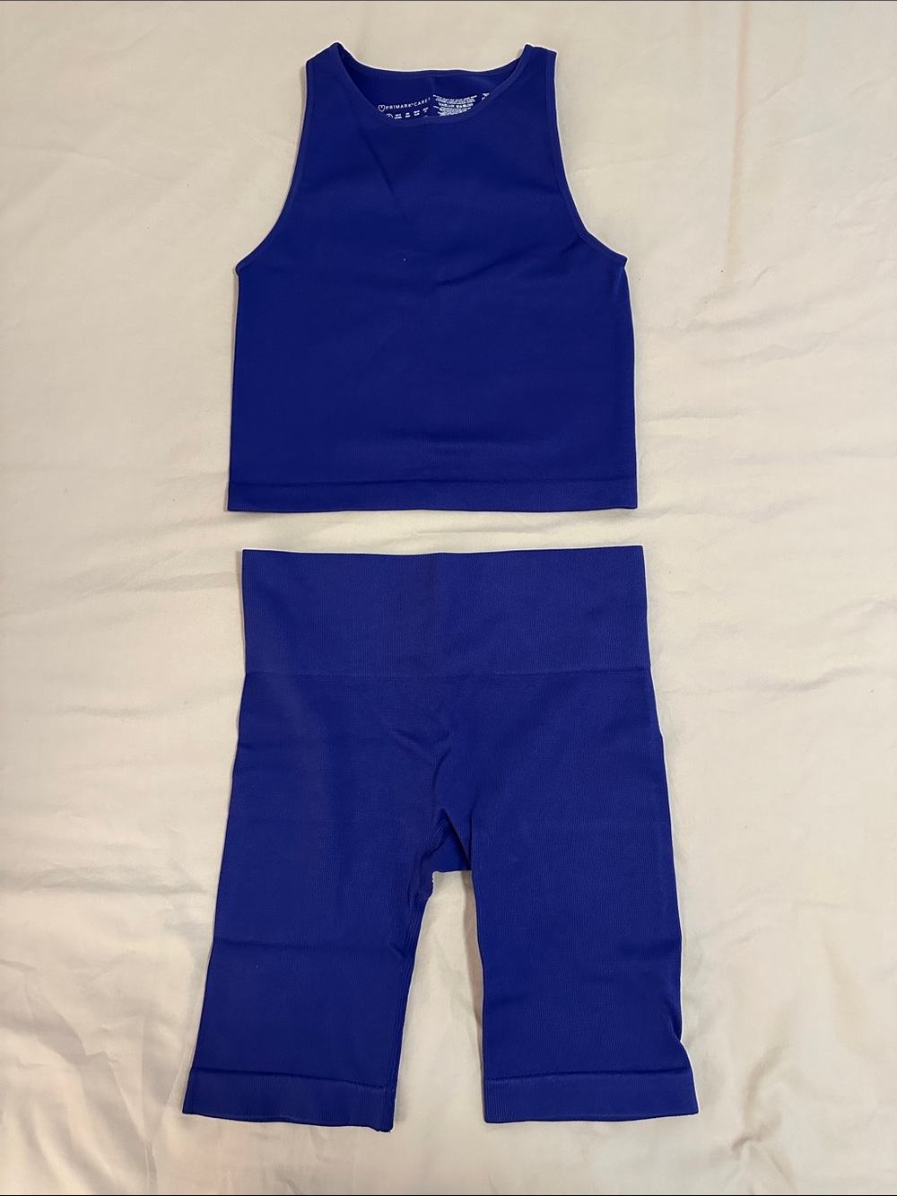 Primark Royal Blue Active Crop Top & Biker Shorts Set